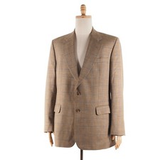 DAKS London Vintage Mens Wool Linen Silk Blazer Sport Coat Jacket size 42 / 52