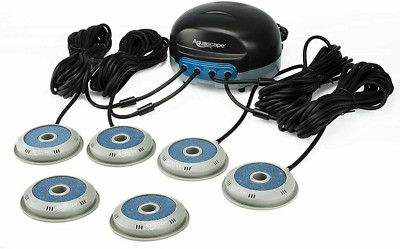 Aquascape Pond AIR 4 Aerator w/ 2 EXTRA Airstones (6 diffusers)-complete kit