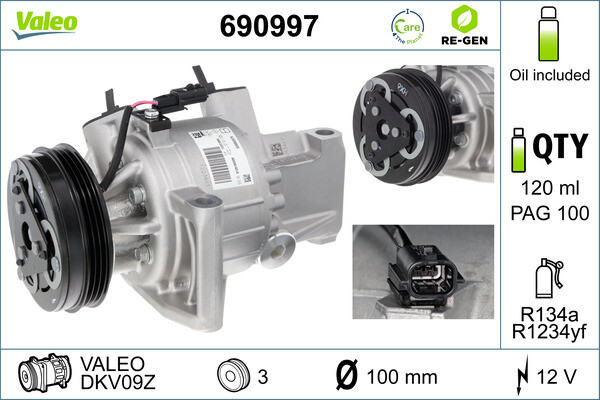 Valeo Kompressor Klimaanlage Passend FüR Dacia Sandero II Nissan Micra V K14-image