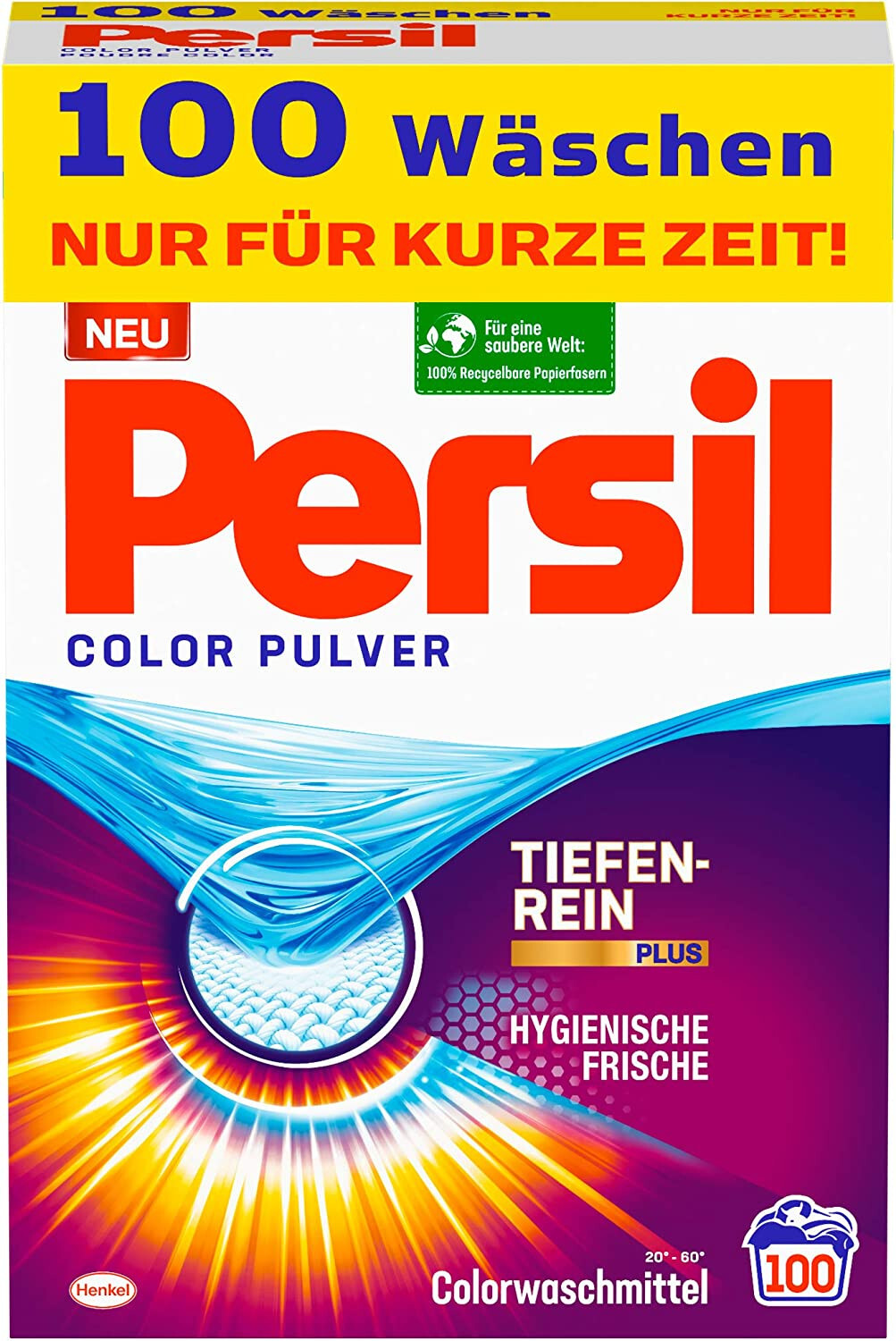 Persil Professional Color Pulver, Tiefen Rein, Colorwaschmittel, 130 Wäsche