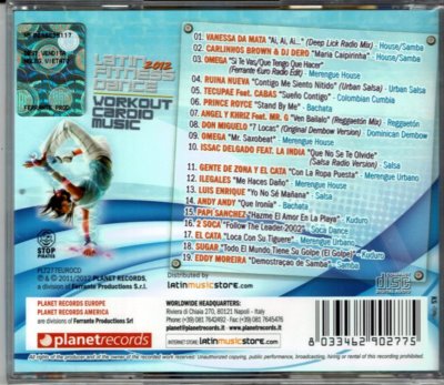 Latin Fitness Dance 2012 Workout Cardio Music BRAND NEW SEALED CD
