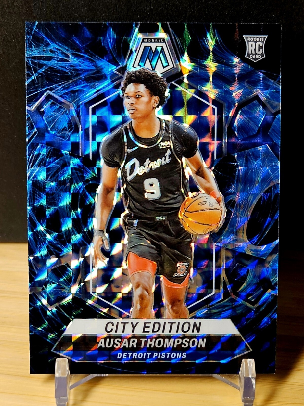 2023-24 Ausar Thompson Mosaic Genesis Prizm RC City Edition SSP Rare!