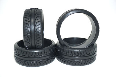 Nitro Hobbies 1/10 F-Shaped Hard Plastic On Road Drift Tires (4pc)