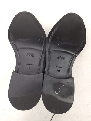 Mens Hugo Boss Bicycle Toe Dress Shoes Black Leather Size 7.5 Made In Italy Mens Hugo Boss Bicycle Toe Dress Shoes Black Leather Size  main image 2