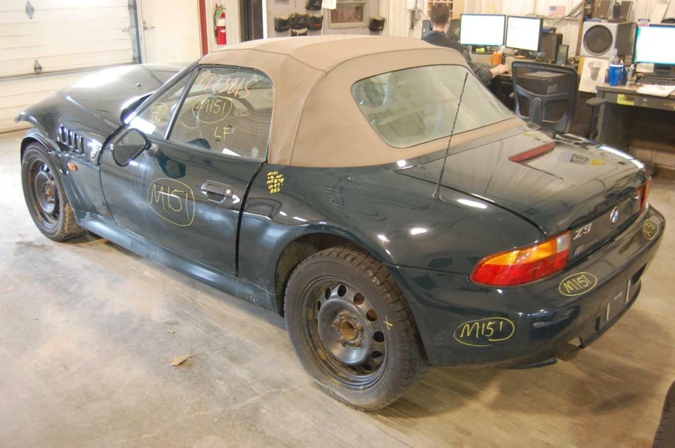 Cinturón de seguridad delantero para BMW Z3 RF 1998 NEGRO HEMBRA-PESTILLO LATERAL PRETENSIÓN Foto 4 de 4