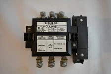 SIEMENS CLA144B 4 POLE 20 AMP MECHANICALLY HELD LIGHT 120V CONTACTOR W/SE21BOL