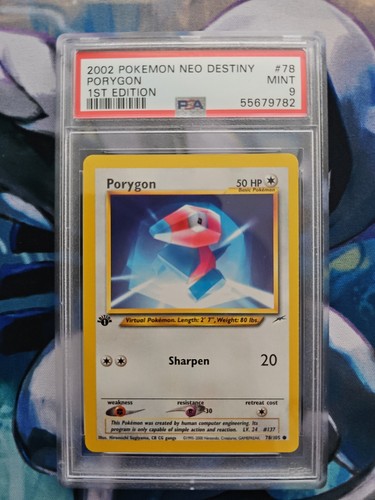 Porygon (1st Edition) graded PSA 9 for sale on eBay
