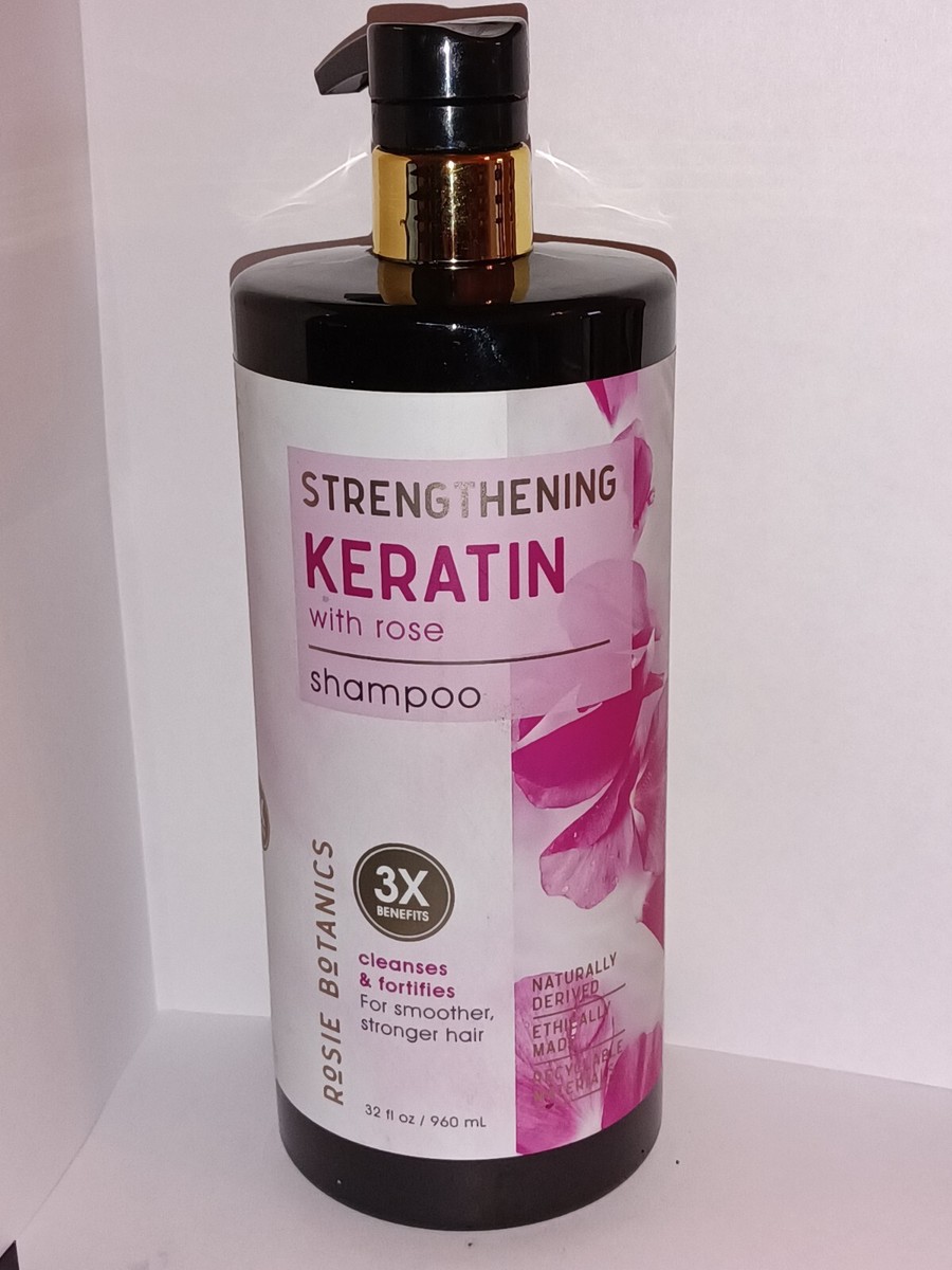 Rosie Botanics Strengthening Keratin with Rose Shampoo 32oz  display picture 3