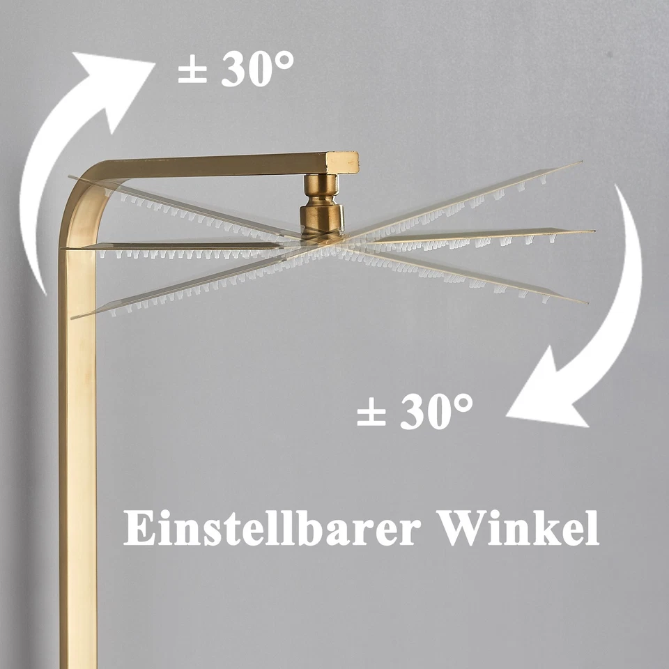 Gold Duscharmatur Duschset Regendusche Duschsystem Mischbatterie mit Handbrause - Bild 4 von 4