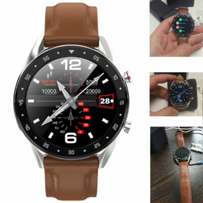 Mens G7 Smartwatch Smart Watch G 7 ECG Brown Strap Android IOS Phone Bluetooth | eBay