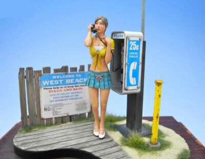 Doozy 1/24 GIRL On Phone Resin Model kit #DZ021