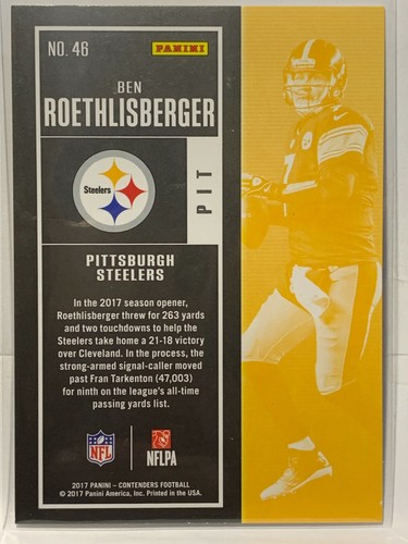 Ben Roethlisberger - 2004-2021 NFL Football Cards - You Pick - See Desc (g100) - Picture 28 of 110