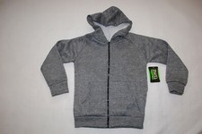 Boys HEATHER GRAY SWEAT JACKET Zip Up Hoodie 2 POCKETS Size 4-5