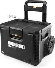 ToughBuilt StackTech Rolling Tool Box, 250 lb Capacity, Stackable and Waterproof