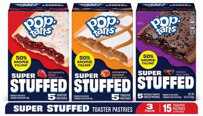 3 Boxes Pop Tarts Super Stuffed Toaster Pastries Chocolate Strawberry Caramel 