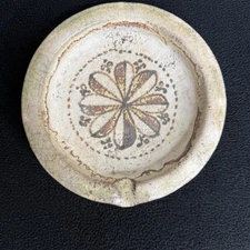 Mid-Century Stoneware Cigar  Ceramic Studio Pottery Ashtray Vintage Hand-Thrown