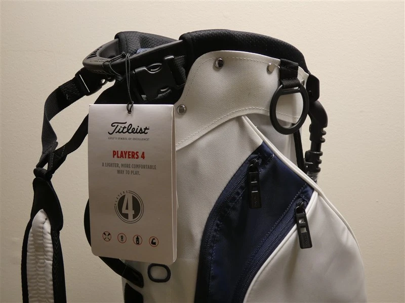 Titleist Players 4 Golf 4-Way bolsa de transporte C.C. Logotipo branco/preto novo - Imagem 2 de 4