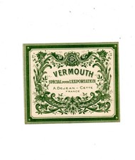 Ancienne étiquette alcool : Vermouth , A.Dejean - Cette