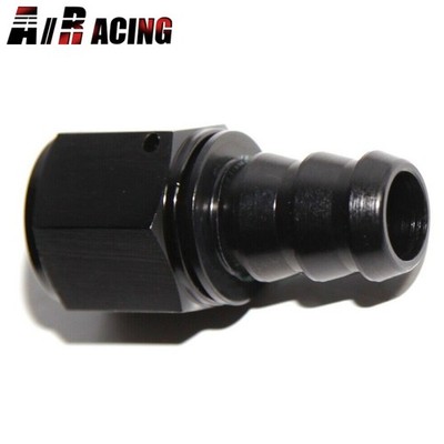 1x 10AN AN-10 Black 0 Degree Push ON Lock Hose Fitting Oil/Fuel/Gas Line Adapter