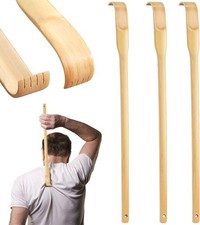 3 Pcs Bamboo Back Scratcher Natural Bamboo Back Scratchers 17 Inch Long Handle B