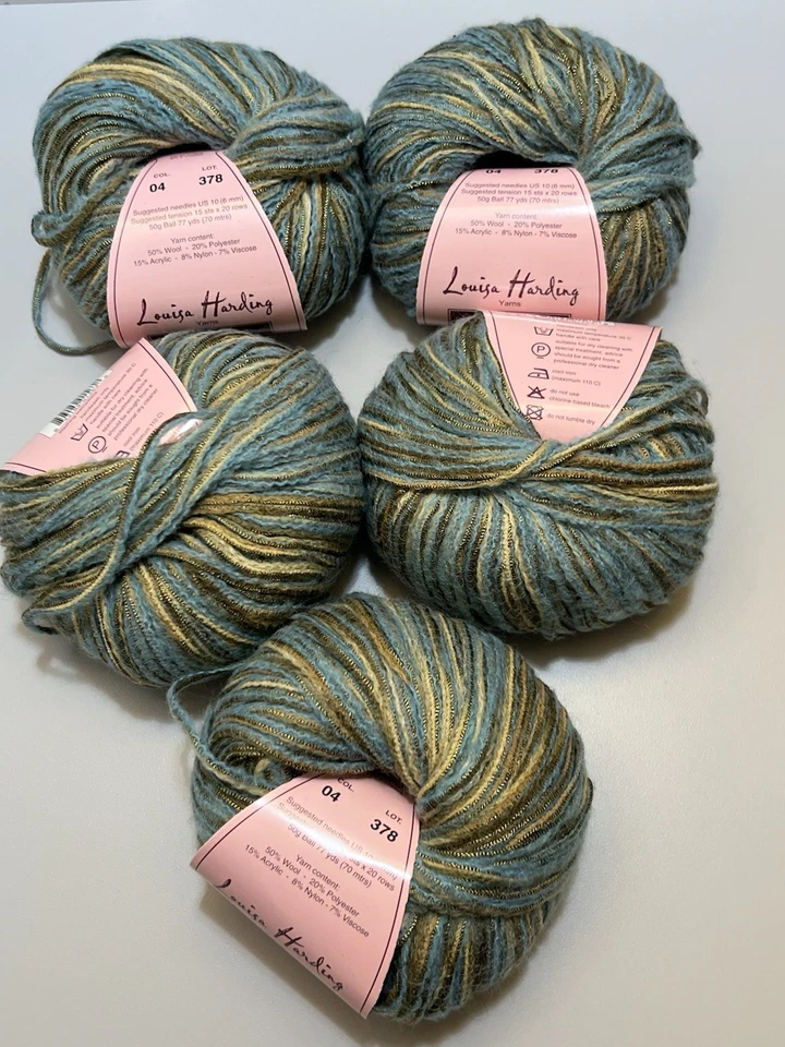 Louisa Harding CASTELLO Yarn #04 Wool/Polyester/Acrylic 50gr ea. Set of 5 - Image 2 of 4