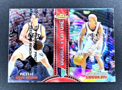 1999-00 Topps Finest Double Feature REFRACTOR #DF7 STEPHON MARBURY  NM+/Coating