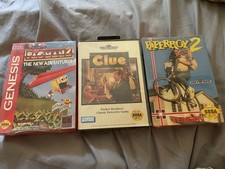 3 Sega Genesis Sealed new lot Paperboy 2 Pac-Man 2 Clue good condition !