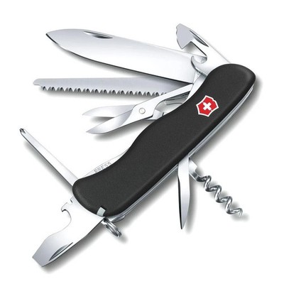 VICTORINOX Outrider Taschenmesser 14 Funktionen, Multitool mit Feststellklinge
