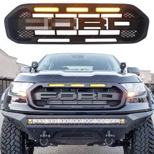 Raptor Style Look Grille Front Grille Fit For Ranger 2019-2023 With Amber Lights