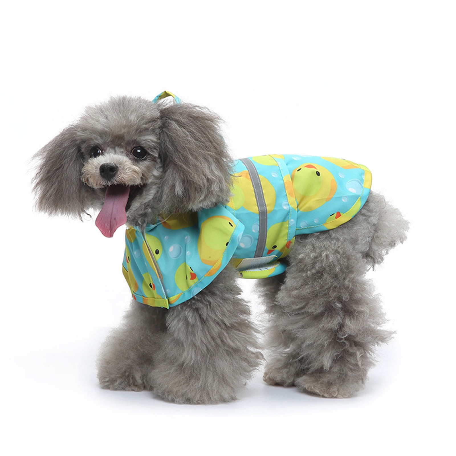 Waterproof Duckling Pattern Pet Rain Jacket For Small And Medium Dogs Excellent