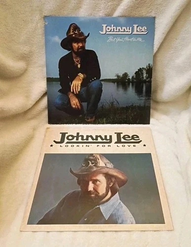 Johnny Lee 2 Vinyl Record Lot "Looking For Love" And "Bet Your Heart On Me"