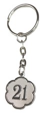 Age Number 21 Keyring 21st Birthday Key Ring