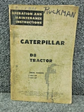 Factory CAT Caterpillar D8 Dozer Tractor 14A 15A Operation Maintenance Manual