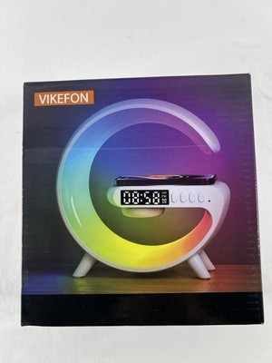 NEW! RGB night light, wireless speaker, alarm clock,amd ihome phone charger