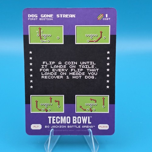 2026 BOBA Tecmo Bowl Dog Gone Streak PL7 First Edition Plays SP