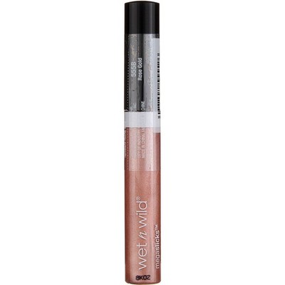 6 Pack Wet n Wild MegaSlicks Lip Gloss, Rose Gold 555B, 0.19 oz