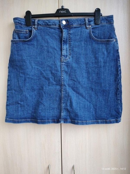 Women Karen Millen Skirt Blue Denim 44 / XXL / 52