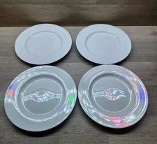 Pier 1 Luminous White Porcelain 8.75" Salad Plates - Set Of 4 EUC Excellent 