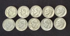 Roosevelt Silver Dimes Lot of 10, 1950-1965, Denver & Philadelphia Mint
