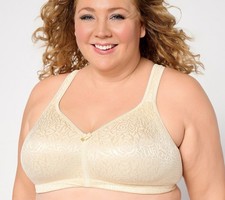 Breezies Wild Rose Seamless Wirefree Support Bra Core Size 36C Beige A679228
