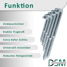 Schraubösenhaken-Set, 105 Stück Metallschraubösen, Zink