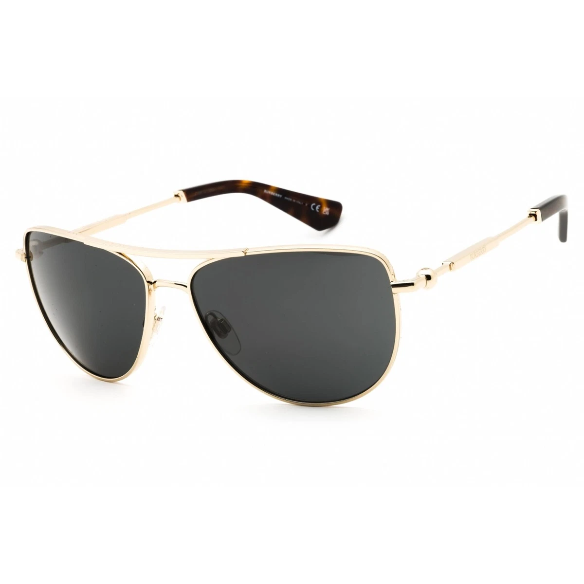 Burberry Womens 4186 3001/6H 58 mm Round Gold Lens Sunglasses Burberry BE3166 XXL (60 - 15) with Brown lenses and Gold  main image 4
