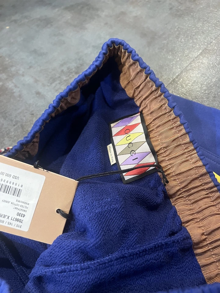 Pantalones deportivos para hombre GUCCI $1250 MD púrpura mezcla de lana seda GG, XL 2022 Foto 3 de 4