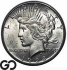1928-S Peace Dollar, Lustrous Choice Gem BU++ Better Date