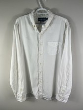Ralph Lauren Dress Shirt Men  s Button Down Shirt Size XL White Custom Fit Soft