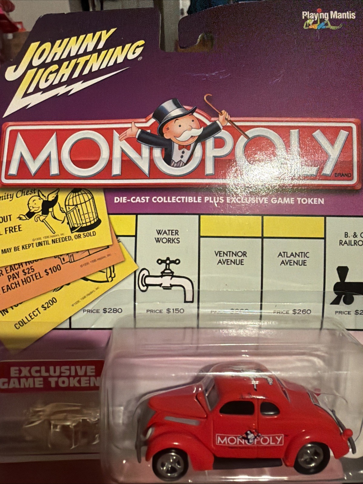 Johnny, Lightning Playing Mantis Monopoly Diecast Collectible Plus Exclusive