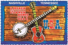 Postcard Nashville Tennessee Music City USA
