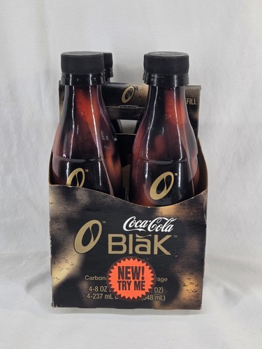 Coca-Cola Blak 8 Ounce Wrapped Glass Bottle 4 Pack From 2006
