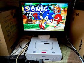 Sega Saturn White Console Power Memory Sonic Jam Sonic R Box Manual