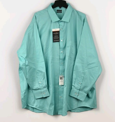 Van Heusen Everyday Defense Men's BIG FIT Sz 20 34/35 Dress Shirt EASTER Teal